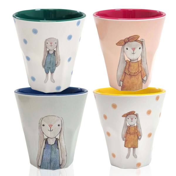 Mea Living Melamin Becher blau "Hase Hugo" Muttertagsangebot