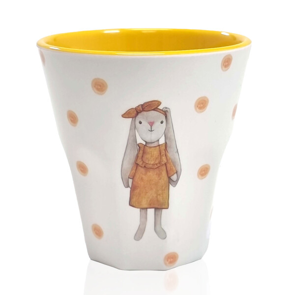 Mea Living Melamin Becher gelb "Hase Hedda" Vatertagsangebot