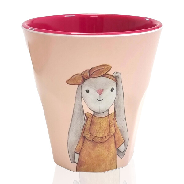 Mea Living Melamin Becher rosa "Hase Hedda"
