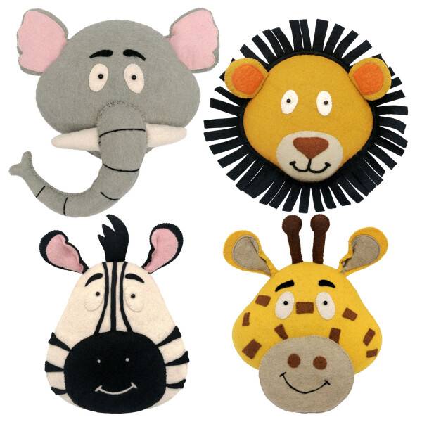 Mea Living Wanddekoration Tierkopf Elefant, Wollfilz - 38x7,5x38cm Bis zu 55% Rabatt