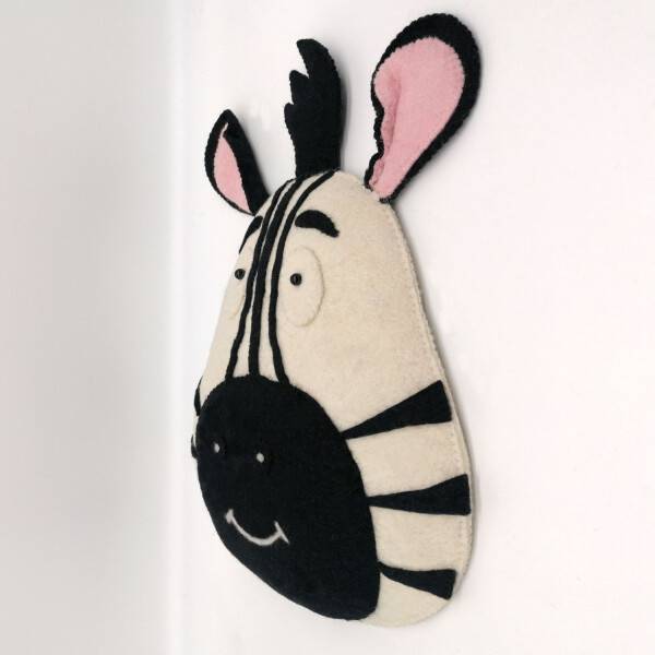 Mea Living Wanddekoration Tierkopf Zebra, Wollfilz - 28x7,5x40,5cm Super Rabatt