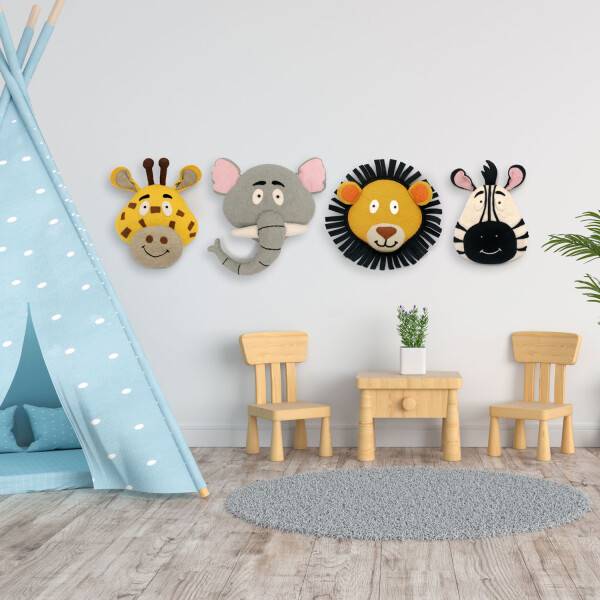 Mea Living Wanddekoration Tierkopf Zebra, Wollfilz - 28x7,5x40,5cm Super Rabatt