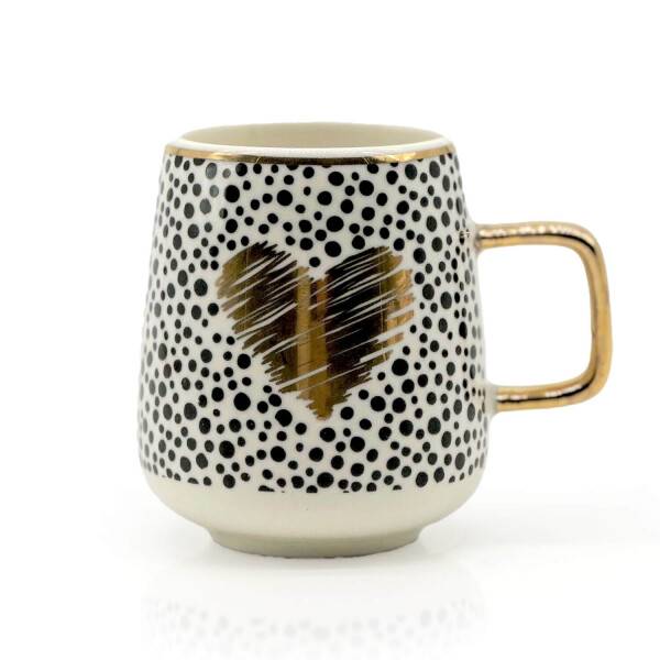 Mea Living Espressotasse gold "Herz gestrichelt" 50% Rabatt mit kostenlosem Versand