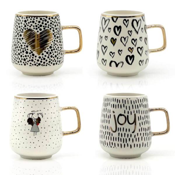 Mea Living Espressotasse gold "Herz Pinselstriche" Clearance-Verkauf