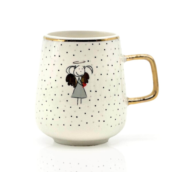 Mea Living Espressotasse gold "Schutzengel" grau
