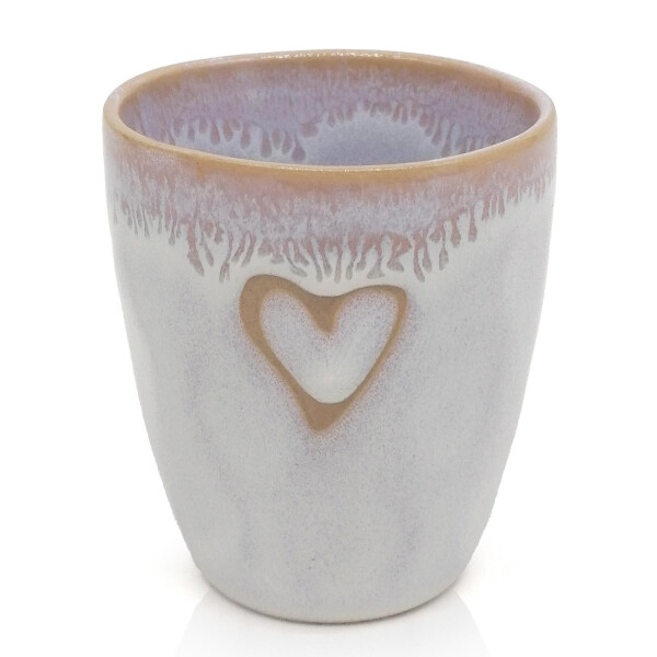 Mea Living Stoneware Espressobecher "Herz" polarweiß