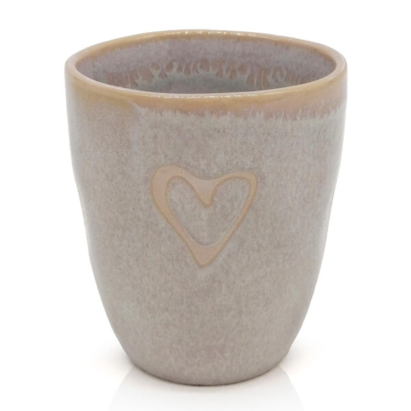 Mea Living Stoneware Espressobecher "Herz" sand
