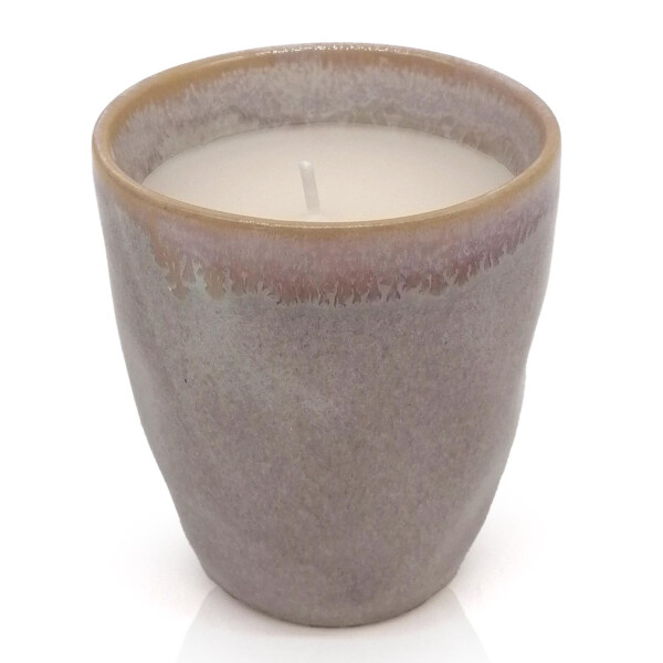 Mea Living Stoneware Kerze im Espressobecher sand