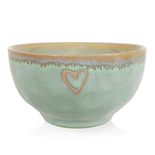 Mea Living Stoneware Schale "Herz" türkis Preisnachlass