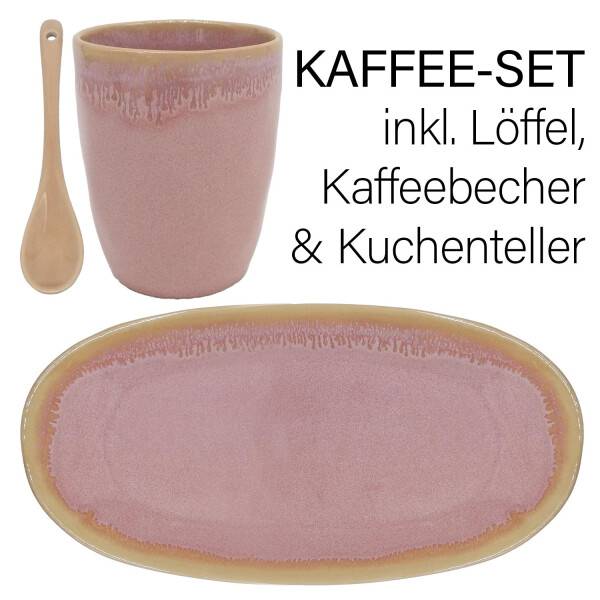 Mea Living Stoneware Set L rosa Muttertagsangebot