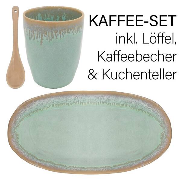 Mea Living Stoneware Set L türkis Valentinstagsangebot