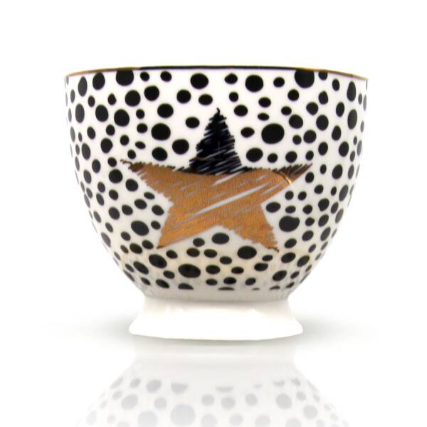Mea Living Tasse mit Golddruck und Goldhenkel im Geschenkkarton " Stern gold"