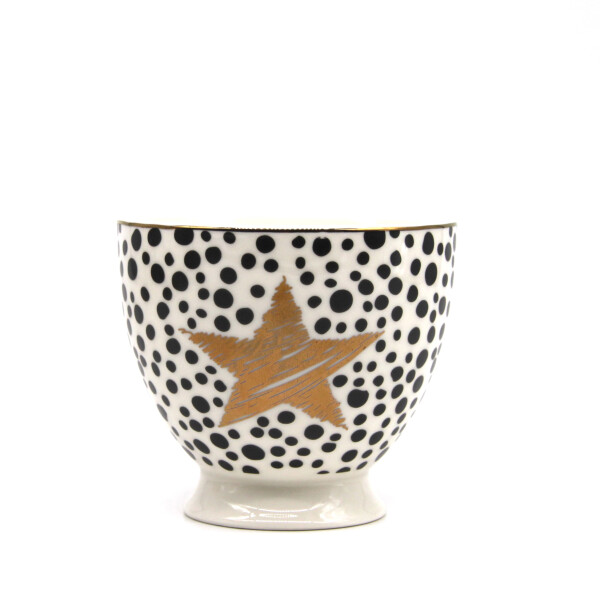 Mea Living Tasse mit Golddruck und Goldhenkel im Geschenkkarton " Stern gold" Heißer Verkauf