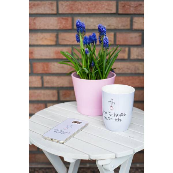Mea Living Tasse mit Henkel "nen Scheiss muss ich!" lila Online Outlet