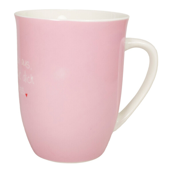 Mea Living Tasse mit Henkel "Hitze dehnt sich aus, also bin ich nicht dick sondern heiss" Super Sparpreis