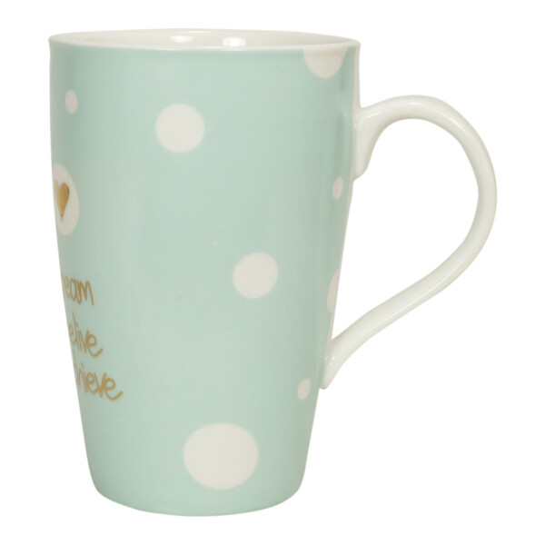 Mea Living Tasse mit Henkel und Golddruck "dream believe achieve" Letzte 3 Tage