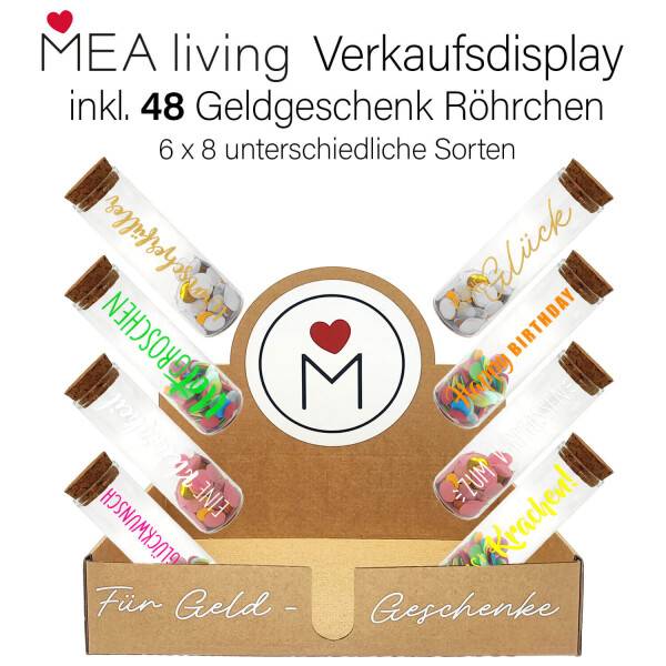 Mea Living Display 48 Geldgeschenk Röhrchen, gemischt