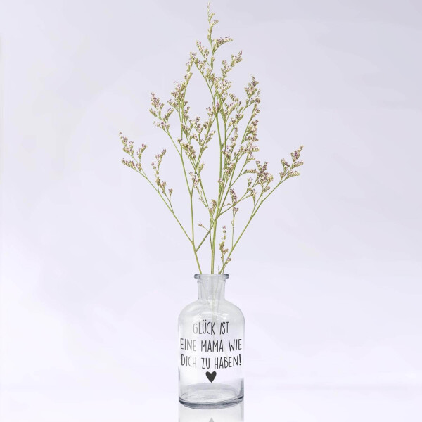 Mea Living Glas mit Stabkerze, weiß/anthrazit "GLÜCK IST EINE MAMA WIE DICH ZU HABEN" Angebote