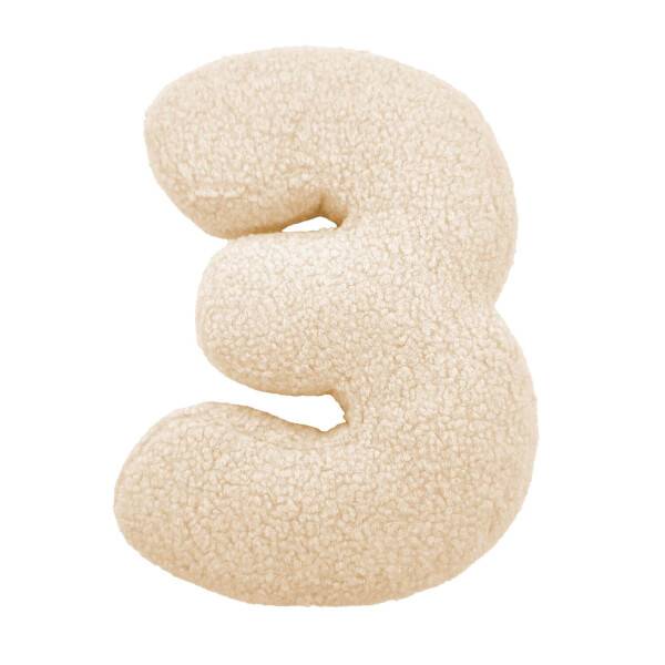 Mea Living Zahlenkissen "3" wollweiss