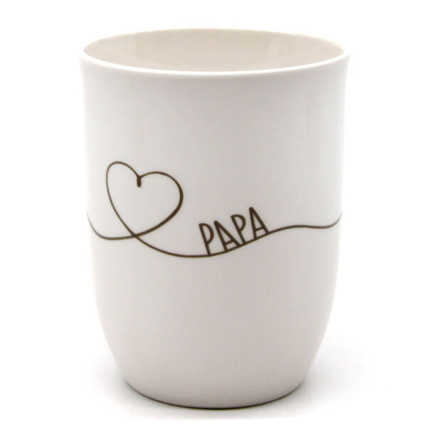Mea Living Tasse mit Henkel "Herz geschwungen Papa" anthrazit Nur für heute