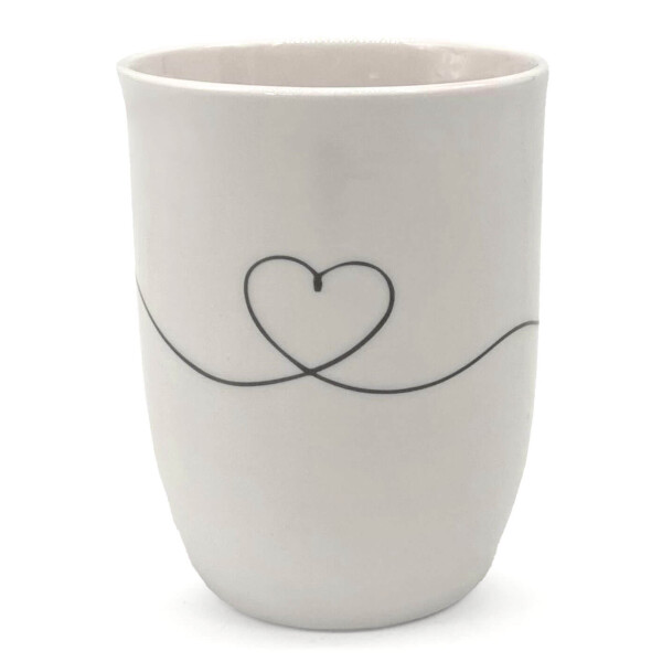 Mea Living Tasse mit Henkel "Herz geschwungen" anthrazit Bis zu 55% Rabatt