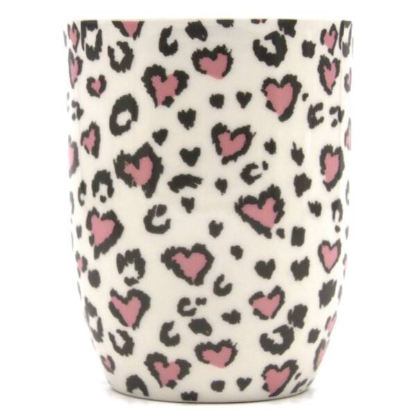 Mea Living Tasse mit Henkel "Leo" rosa-anthrazit