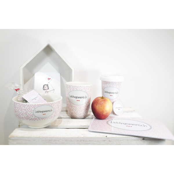 Mea Living Tasse mit Henkel "Lieblingsmensch" grau Im Verkauf