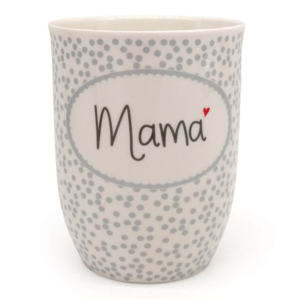 Mea Living Tasse mit Henkel "Mama" grau