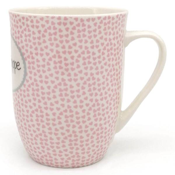Mea Living Tasse mit Henkel "Quasselstrippe" rosa Günstiger Verkauf