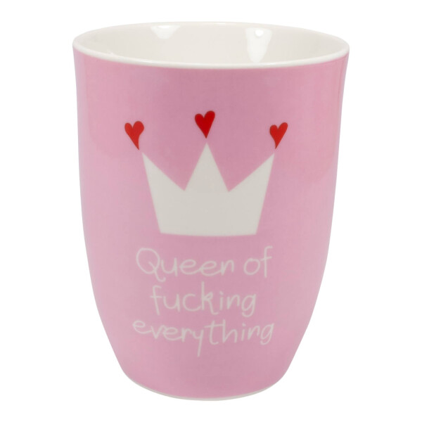 Mea Living Tasse mit Henkel "Queen of fucking everything"
