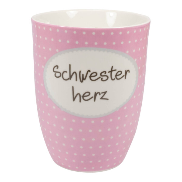 Mea Living Tasse mit Henkel "Schwesterherz"