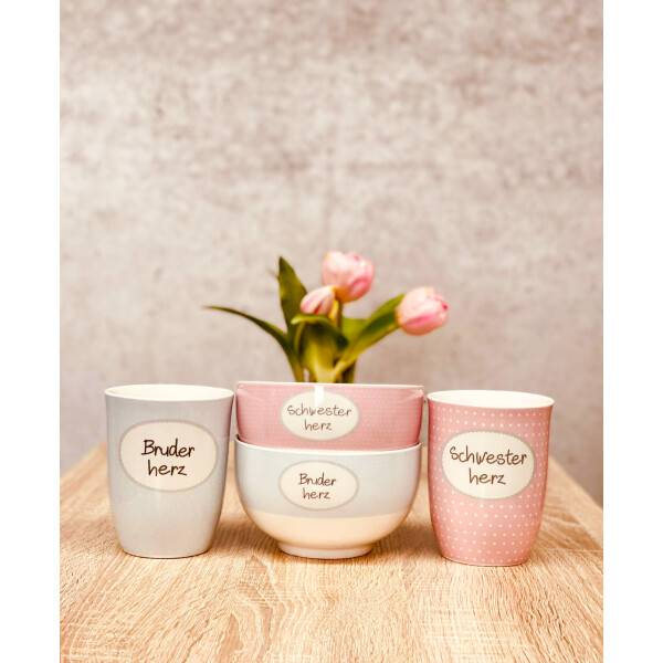 Mea Living Tasse mit Henkel "Schwesterherz" Kostenloser Versand