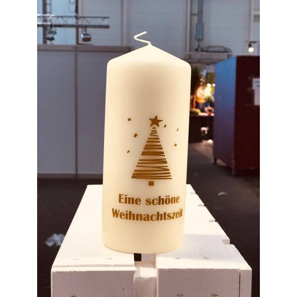 Mea Living Flamme, gold "Eine schöne Weihnachstszeit Baum, Sterne" Muttertagsangebot