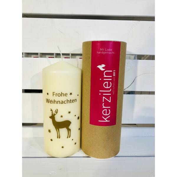 Mea Living Flamme, gold "Frohe Weihnachten Hirsch" Vatertagsangebot