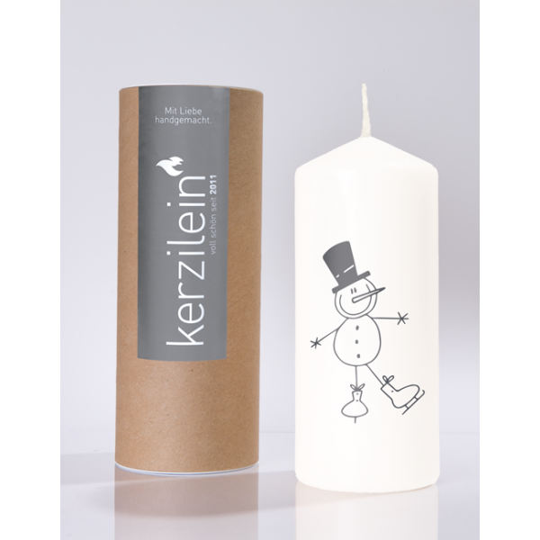 Mea Living Flamme, weiß/anthrazit "Schneemann"