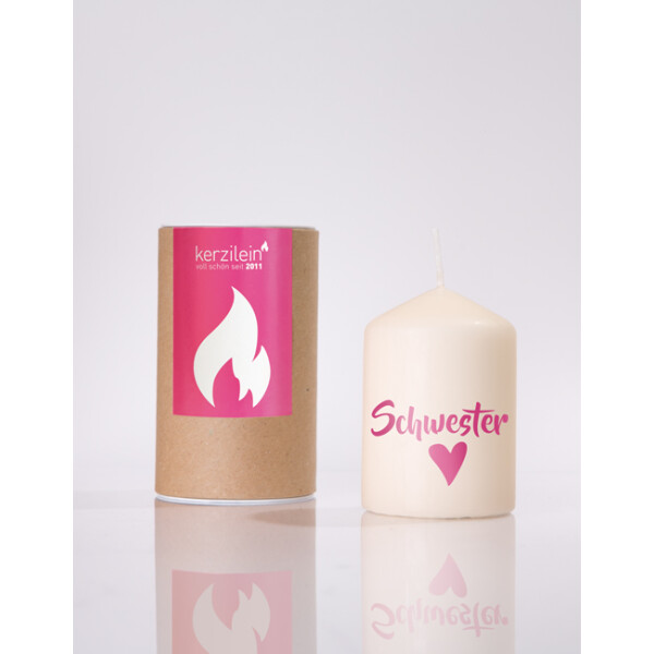 Mea Living Flämmchen, pink "Schwesterherz"