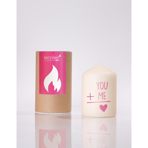 Mea Living Flämmchen, pink "YOU AND ME"