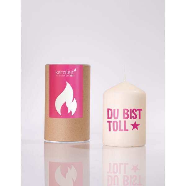 Mea Living Flämmchen, pink "DU BIST TOLL"