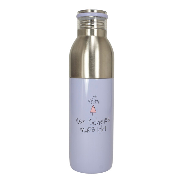 Mea Living Thermoflasche "nen scheiss muss ich!" lila