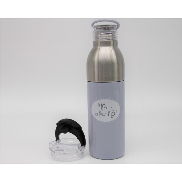 Mea Living Thermoflasche "nö, einfach nö!!" grau Clearance-Verkauf