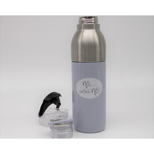 Mea Living Thermoflasche "nö, einfach nö!!" grau Clearance-Verkauf