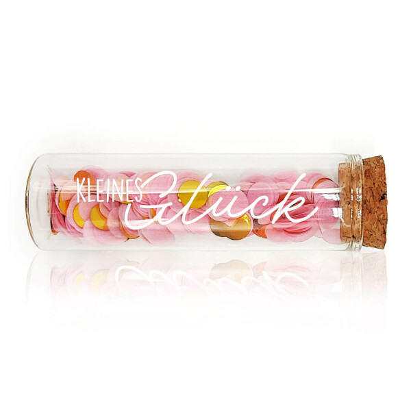 Mea Living Geldgeschenk Röhrchen "KLEINES GLÜCK", Weiß mit rosa Konfetti Im Verkauf