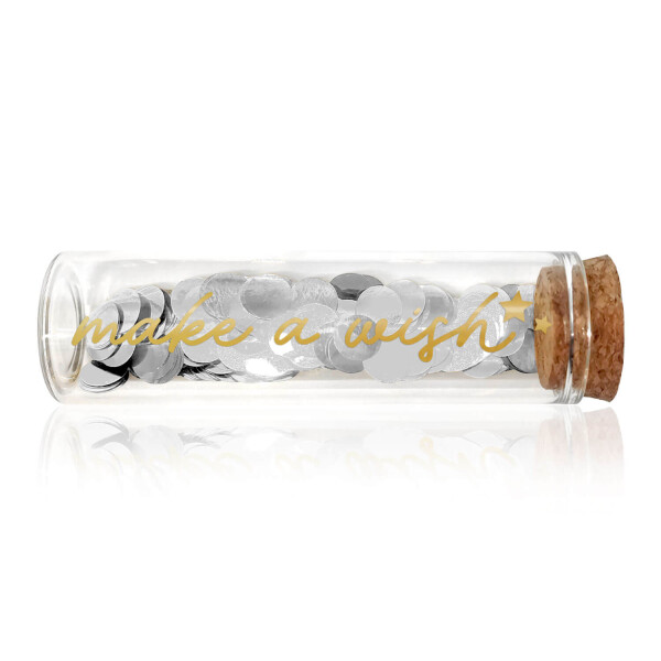 Mea Living Geldgeschenk Röhrchen "MAKE A WISH" Gold mit silbernem Konfetti Rabatte dieses Monats
