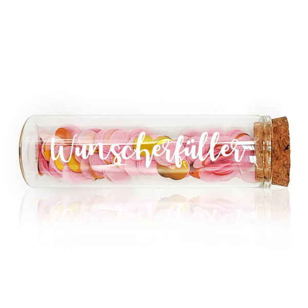 Mea Living Geldgeschenk Röhrchen "WUNSCHERFÜLLER", Weiß mit rosa Konfetti Angebote