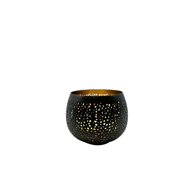 Mea Living Goldlicht Ball anthrazit/gold, gelocht 12 cm Black Friday