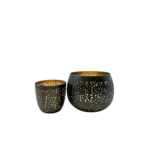 Mea Living Goldlicht Ball anthrazit/gold, gelocht 12 cm Black Friday