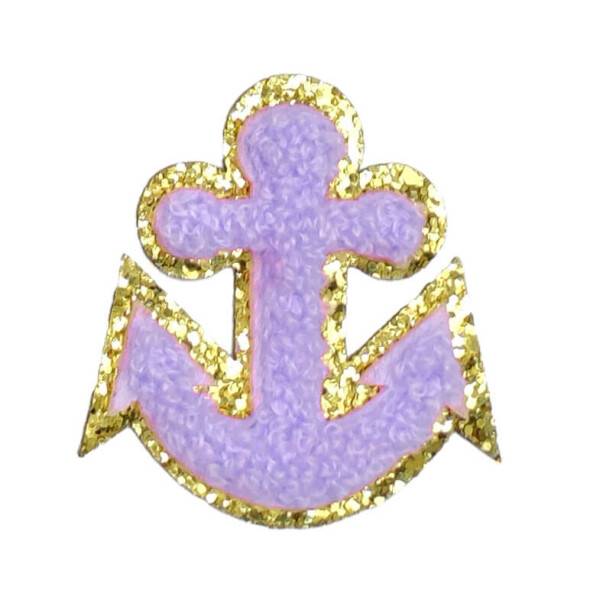 Mea Living Sticker "Anker" flieder/gold Glitter