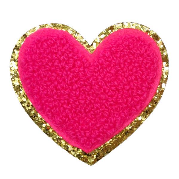 Mea Living Sticker "Herz" neonpink/gold Glitter