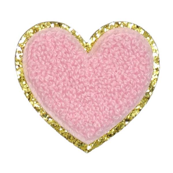 Mea Living Sticker "Herz" rosa/gold Glitter