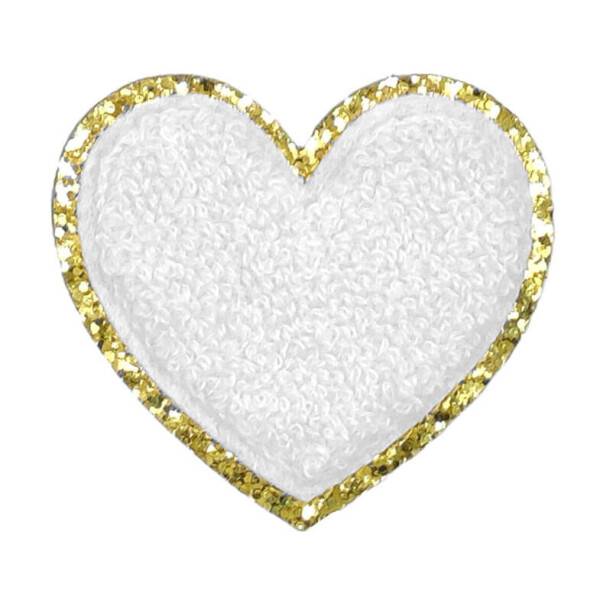 Mea Living Sticker "Herz" weiß/gold Glitter